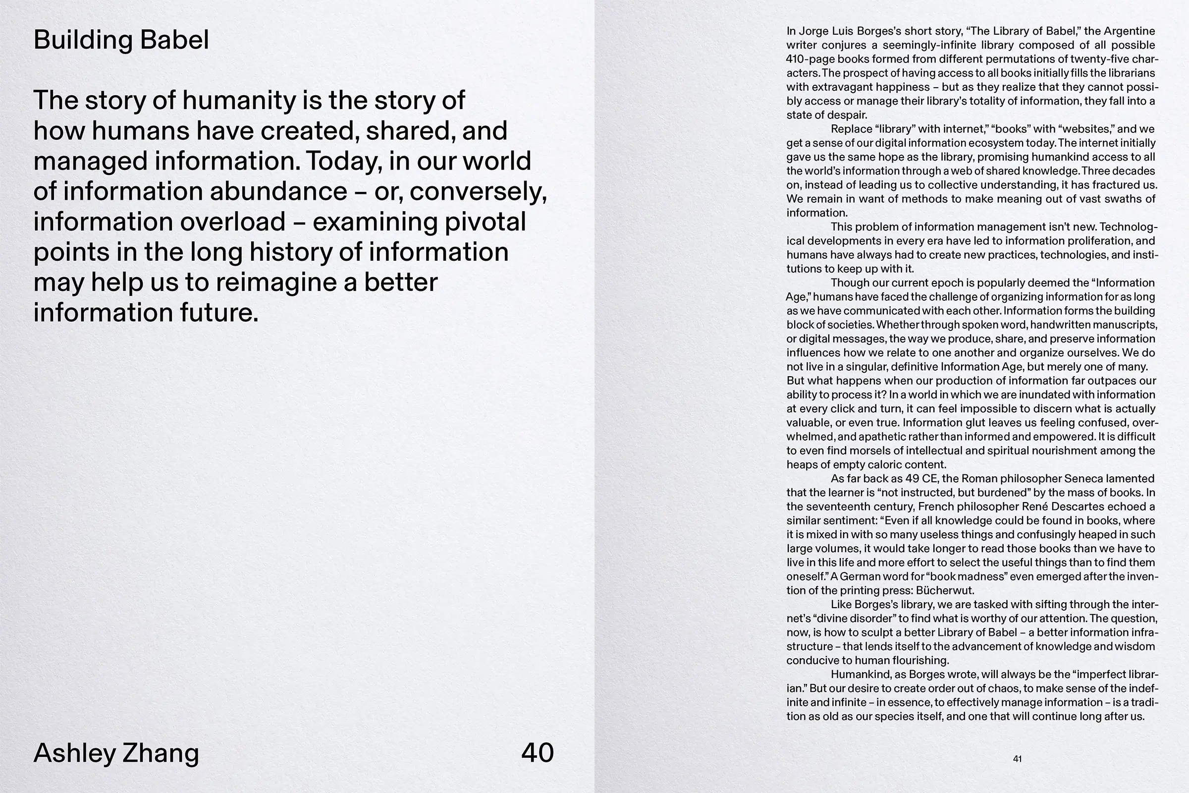 Fifth page spread of the zine